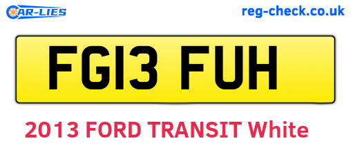 FG13FUH are the vehicle registration plates.