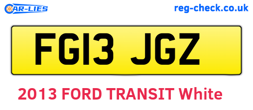 FG13JGZ are the vehicle registration plates.