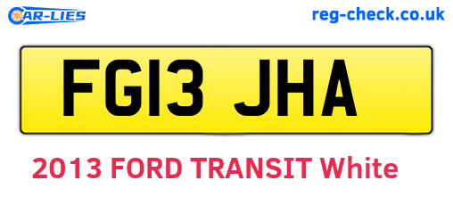 FG13JHA are the vehicle registration plates.