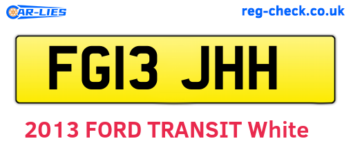 FG13JHH are the vehicle registration plates.