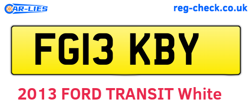 FG13KBY are the vehicle registration plates.