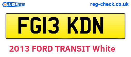 FG13KDN are the vehicle registration plates.