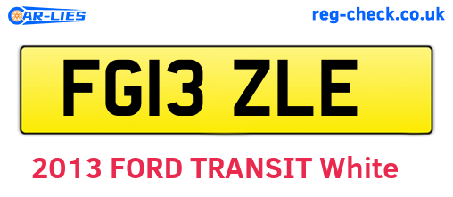 FG13ZLE are the vehicle registration plates.