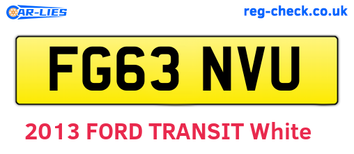 FG63NVU are the vehicle registration plates.
