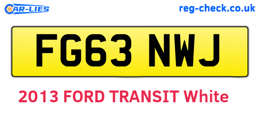 FG63NWJ are the vehicle registration plates.
