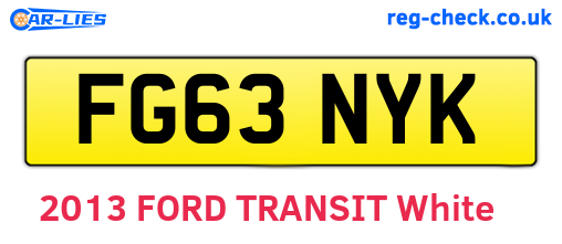 FG63NYK are the vehicle registration plates.