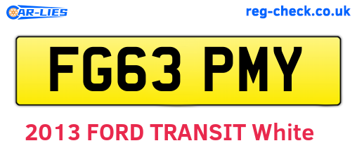FG63PMY are the vehicle registration plates.