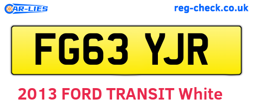 FG63YJR are the vehicle registration plates.
