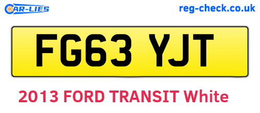 FG63YJT are the vehicle registration plates.