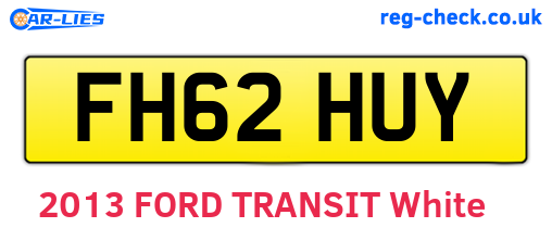 FH62HUY are the vehicle registration plates.