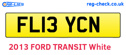 FL13YCN are the vehicle registration plates.