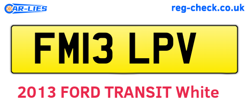 FM13LPV are the vehicle registration plates.