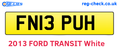 FN13PUH are the vehicle registration plates.