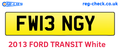 FW13NGY are the vehicle registration plates.