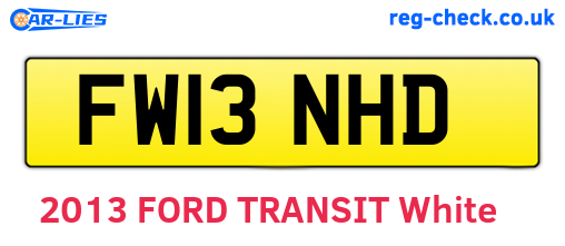 FW13NHD are the vehicle registration plates.
