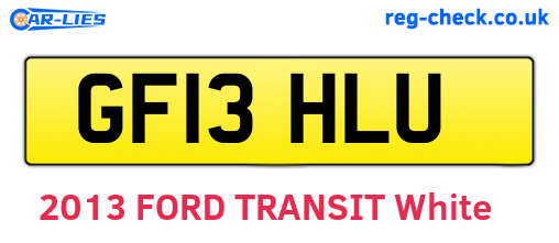 GF13HLU are the vehicle registration plates.