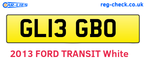 GL13GBO are the vehicle registration plates.