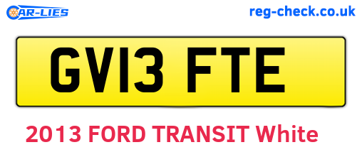 GV13FTE are the vehicle registration plates.