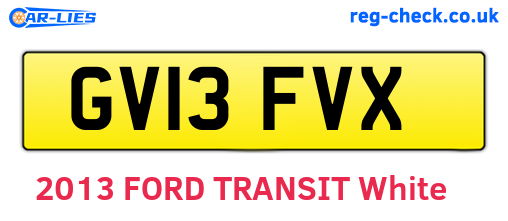 GV13FVX are the vehicle registration plates.