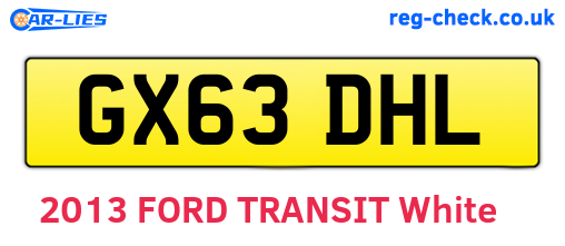 GX63DHL are the vehicle registration plates.