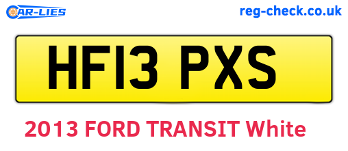 HF13PXS are the vehicle registration plates.