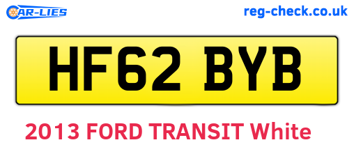 HF62BYB are the vehicle registration plates.