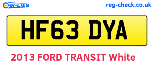 HF63DYA are the vehicle registration plates.