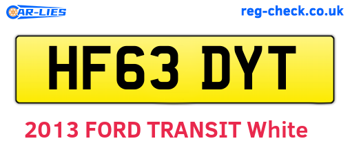 HF63DYT are the vehicle registration plates.