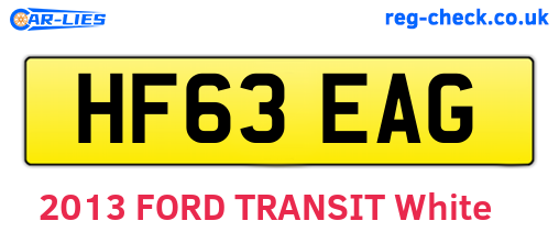 HF63EAG are the vehicle registration plates.