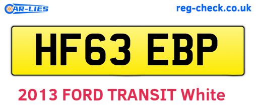 HF63EBP are the vehicle registration plates.