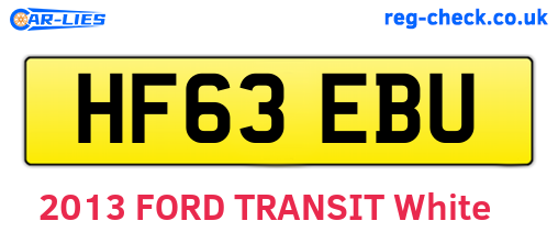 HF63EBU are the vehicle registration plates.