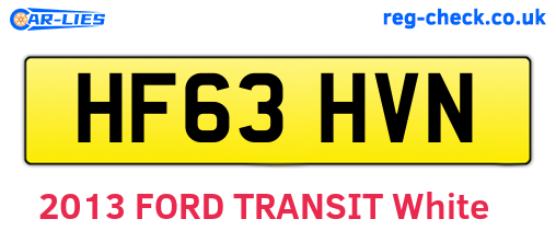 HF63HVN are the vehicle registration plates.