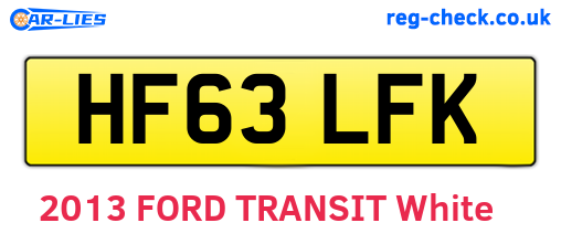 HF63LFK are the vehicle registration plates.