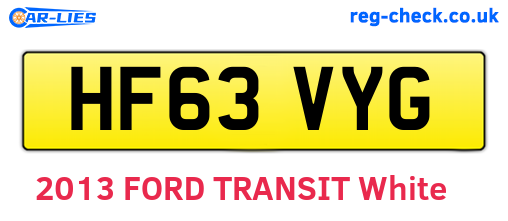 HF63VYG are the vehicle registration plates.