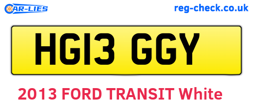 HG13GGY are the vehicle registration plates.