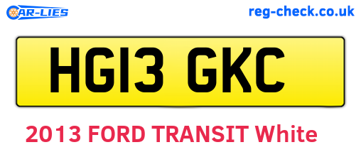 HG13GKC are the vehicle registration plates.