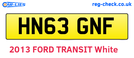 HN63GNF are the vehicle registration plates.