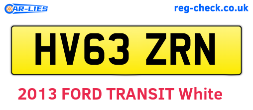 HV63ZRN are the vehicle registration plates.