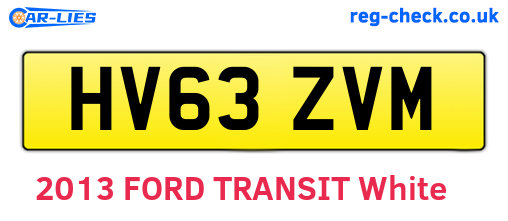 HV63ZVM are the vehicle registration plates.