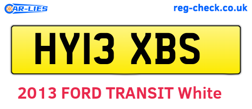 HY13XBS are the vehicle registration plates.