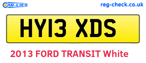 HY13XDS are the vehicle registration plates.