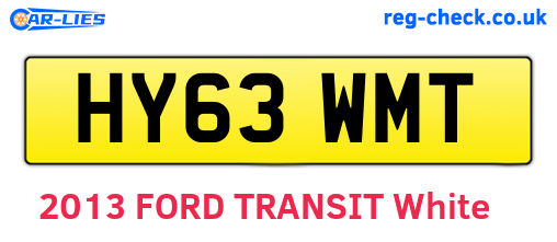 HY63WMT are the vehicle registration plates.
