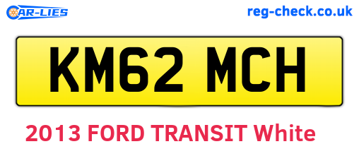 KM62MCH are the vehicle registration plates.