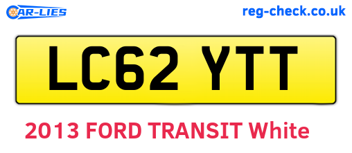LC62YTT are the vehicle registration plates.