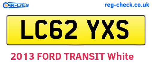 LC62YXS are the vehicle registration plates.