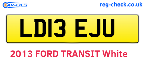 LD13EJU are the vehicle registration plates.