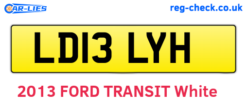 LD13LYH are the vehicle registration plates.