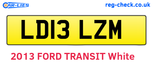LD13LZM are the vehicle registration plates.