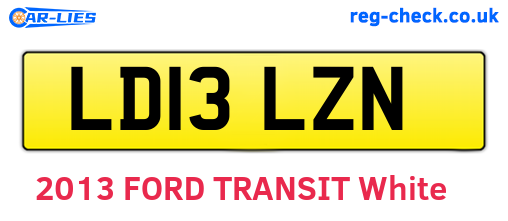 LD13LZN are the vehicle registration plates.