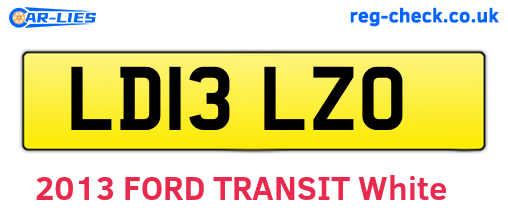 LD13LZO are the vehicle registration plates.